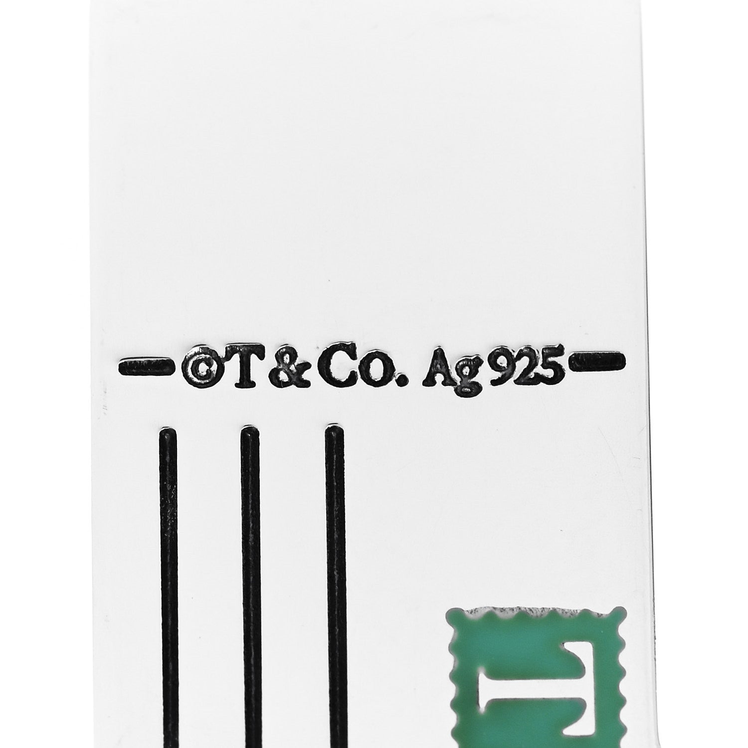 Tiffany Sterling Silver Enamel New York Postcard Charm Blue 4 of 5