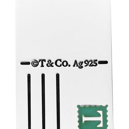 Tiffany Sterling Silver Enamel New York Postcard Charm Blue 4 of 5