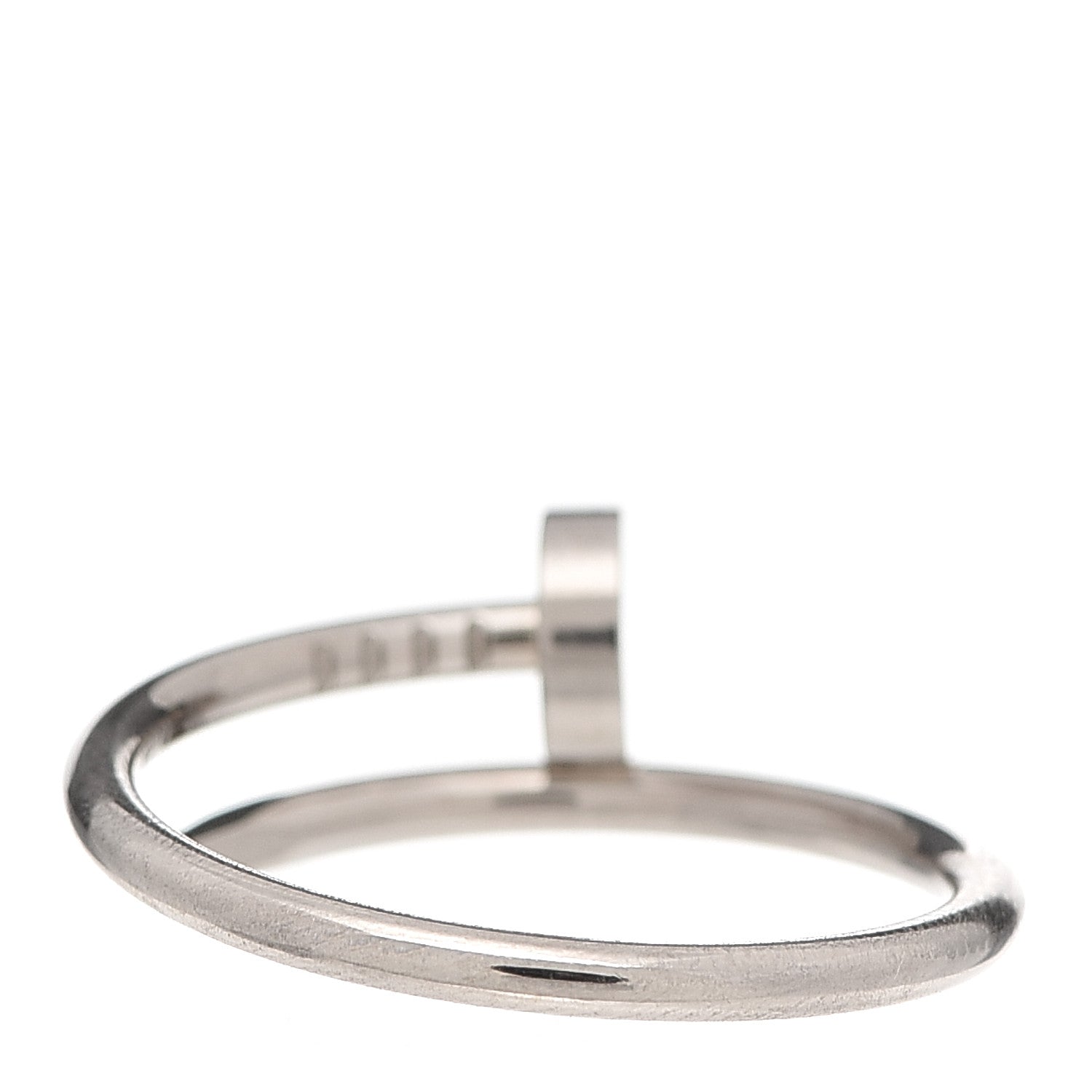 Cartier 18K White Gold Small Juste Un Clou Ring 55 7.25 3 of 6