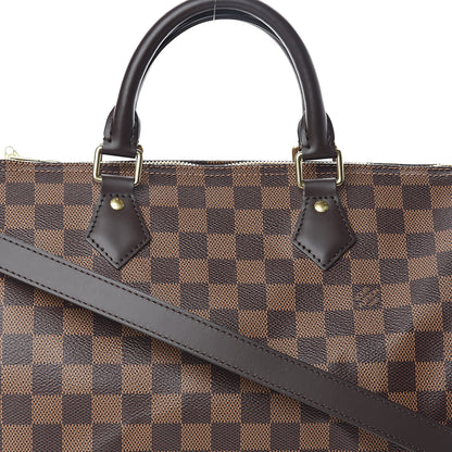 Louis Vuitton Damier Ebene Speedy Bandouliere 30 7 of 10