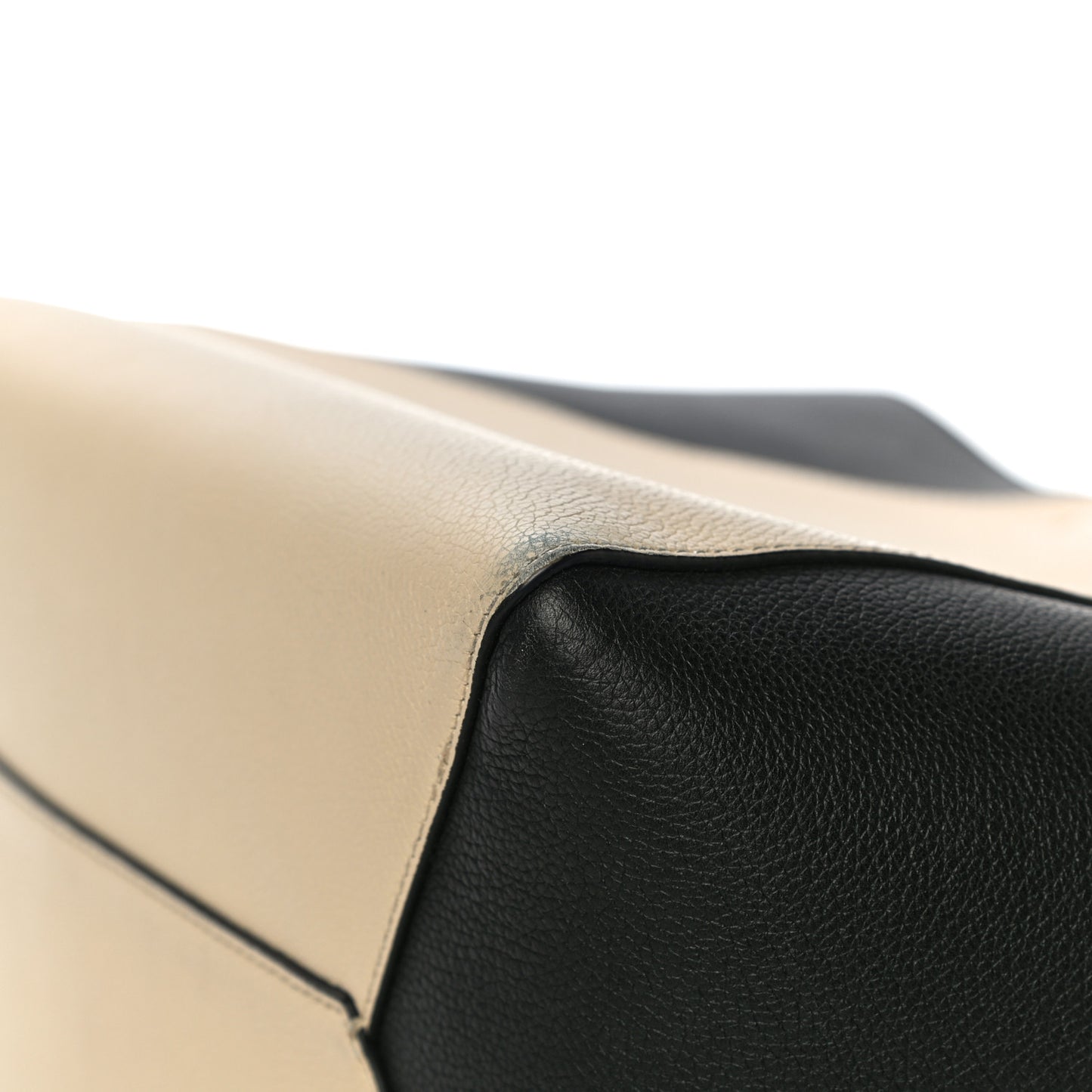 Calfskin Lockme Go Tote Black Vanilla