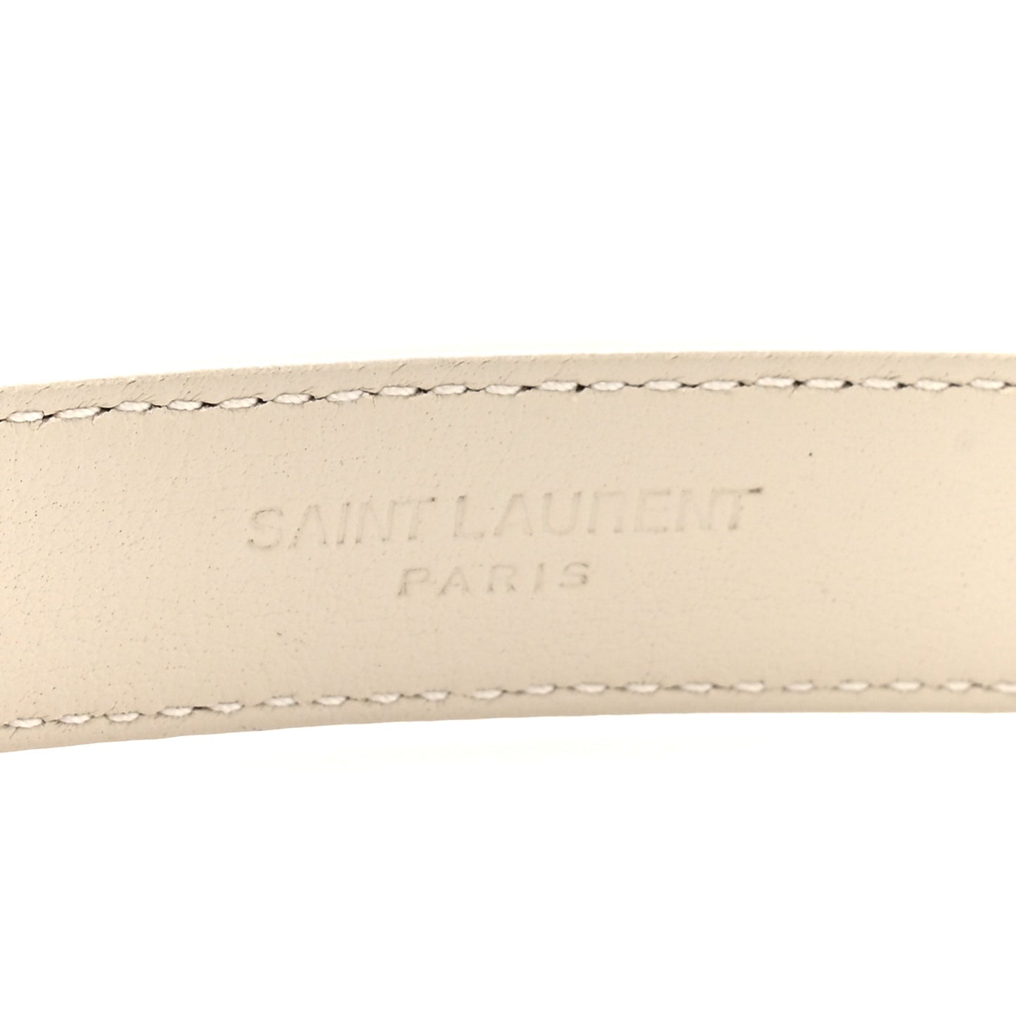 Calfskin Crocodile Embossed Maillon 20mm Cintura Belt 80 32 Crema Soft