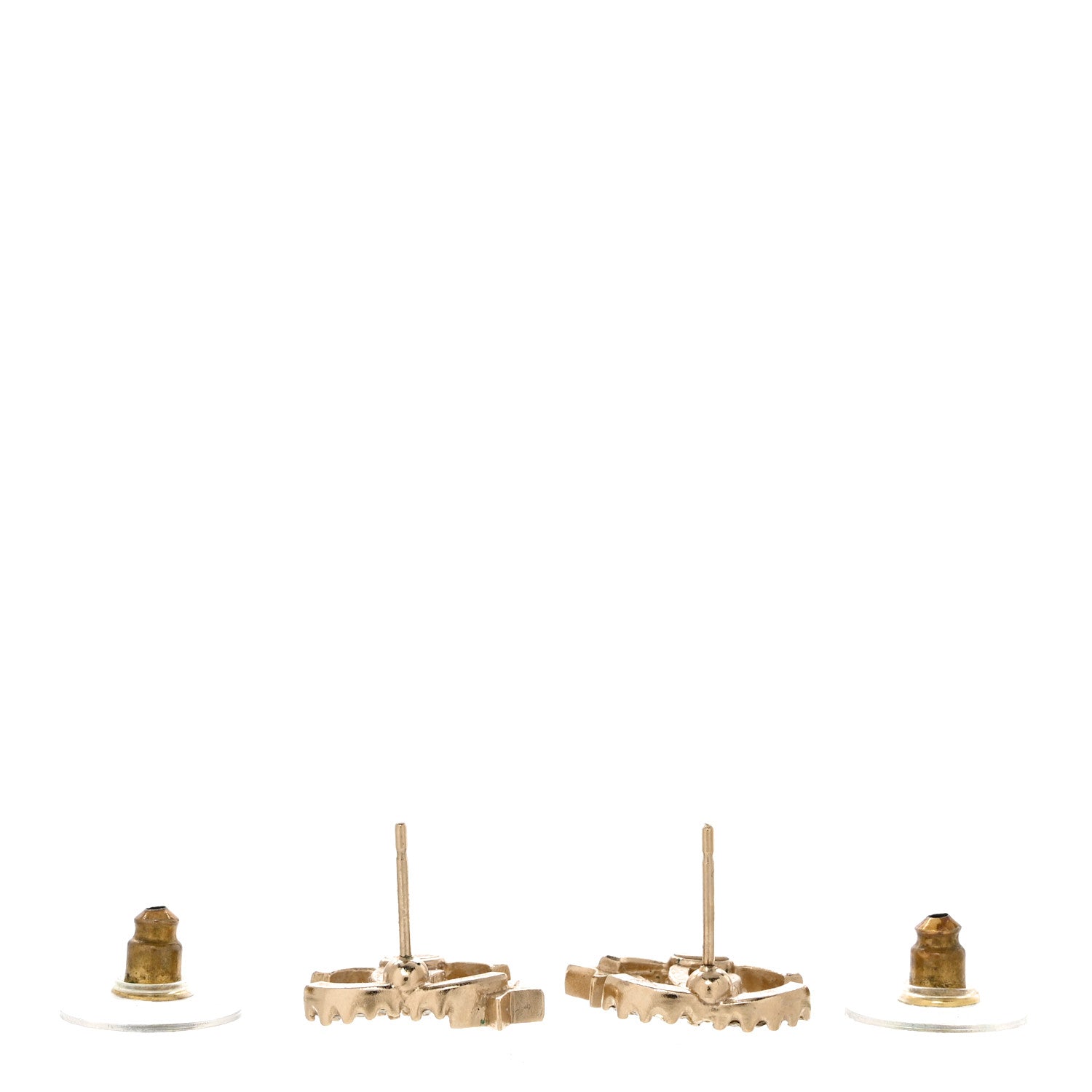 Chanel Crystal CC Starfall Earrings Gold 3 of 5