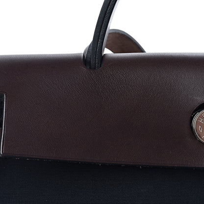 Hermes Toile Vache Hunter Herbag Zip 31 PM Black Ebene 13 of 18