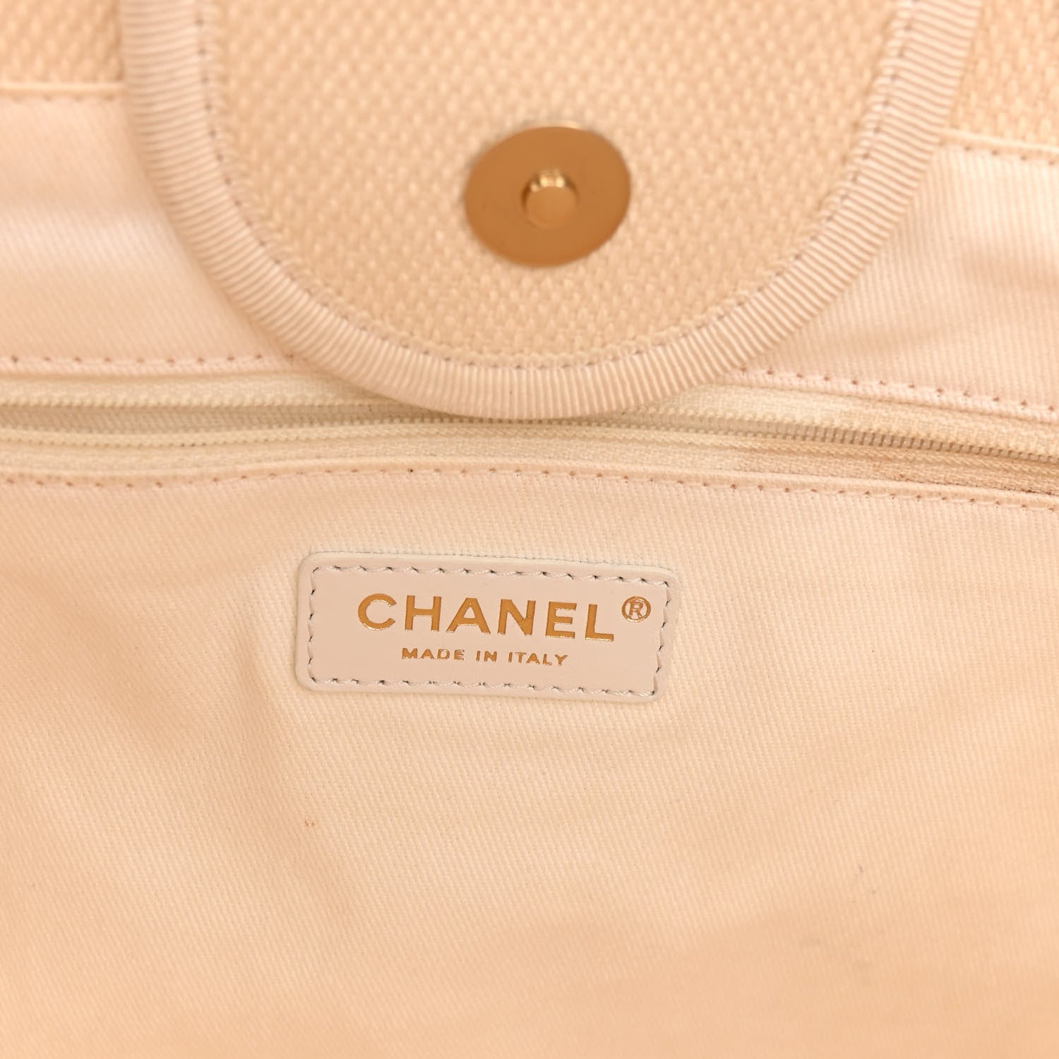 Chanel Canvas Pearl Large Deauville Tote Ecru Beige 6 of 11