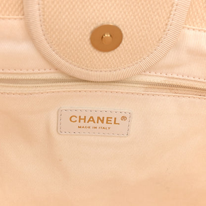 Chanel Canvas Pearl Large Deauville Tote Ecru Beige 6 of 11