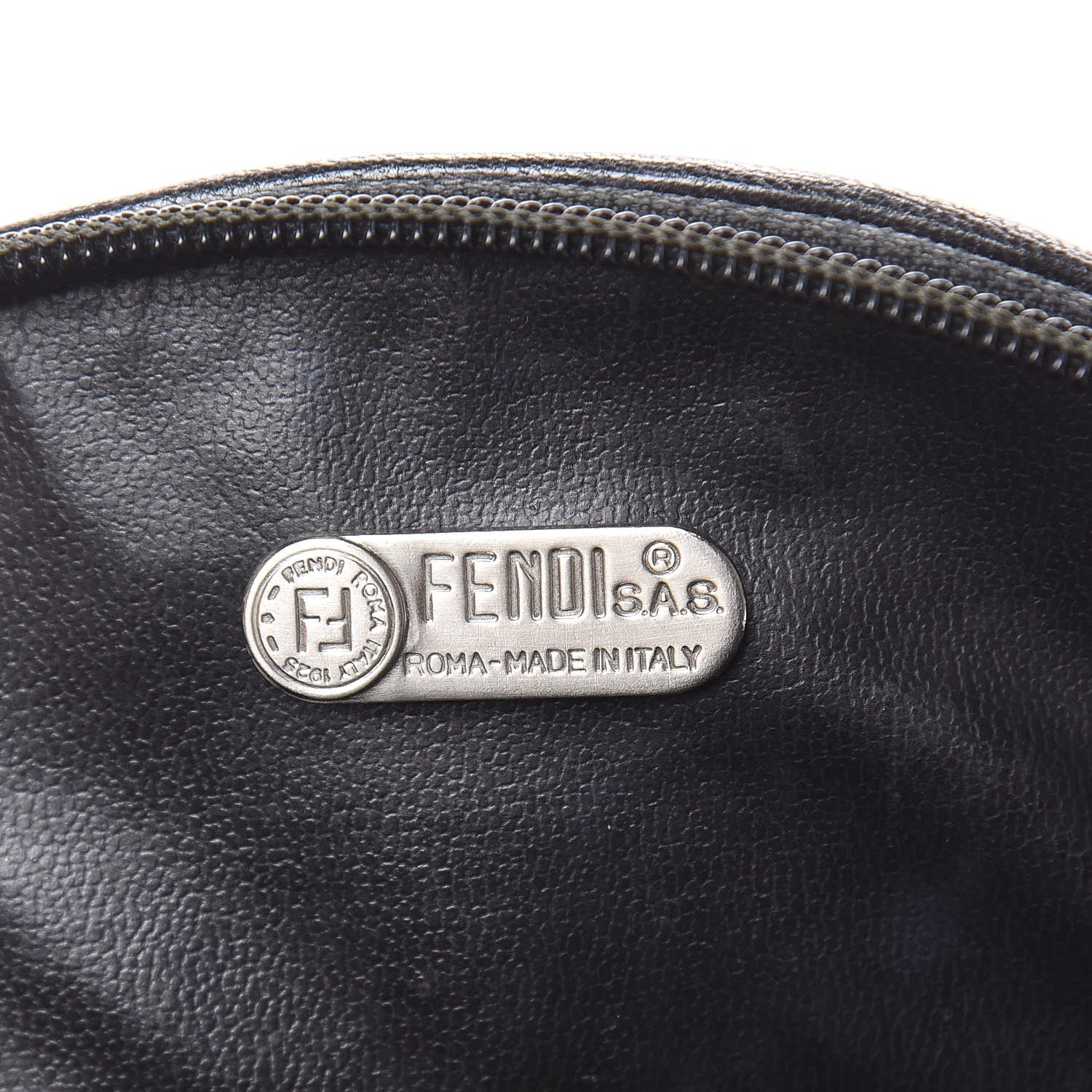 Fendi Calfskin Woven Crossbody Black 6 of 12