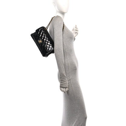 Chanel Patent Quilted Medium Double Sided Flap Black 2 of 17