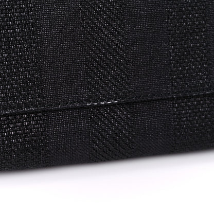 Chanel Mixed Fibers Calfskin Striped Medium Deauville Tote Black 16 of 20