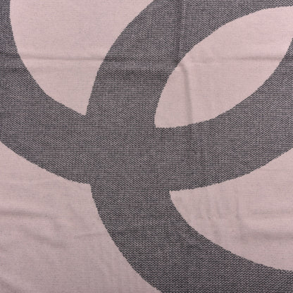 Chanel Merino Wool Cashmere CC Throw Blanket Black Pink 2 of 3
