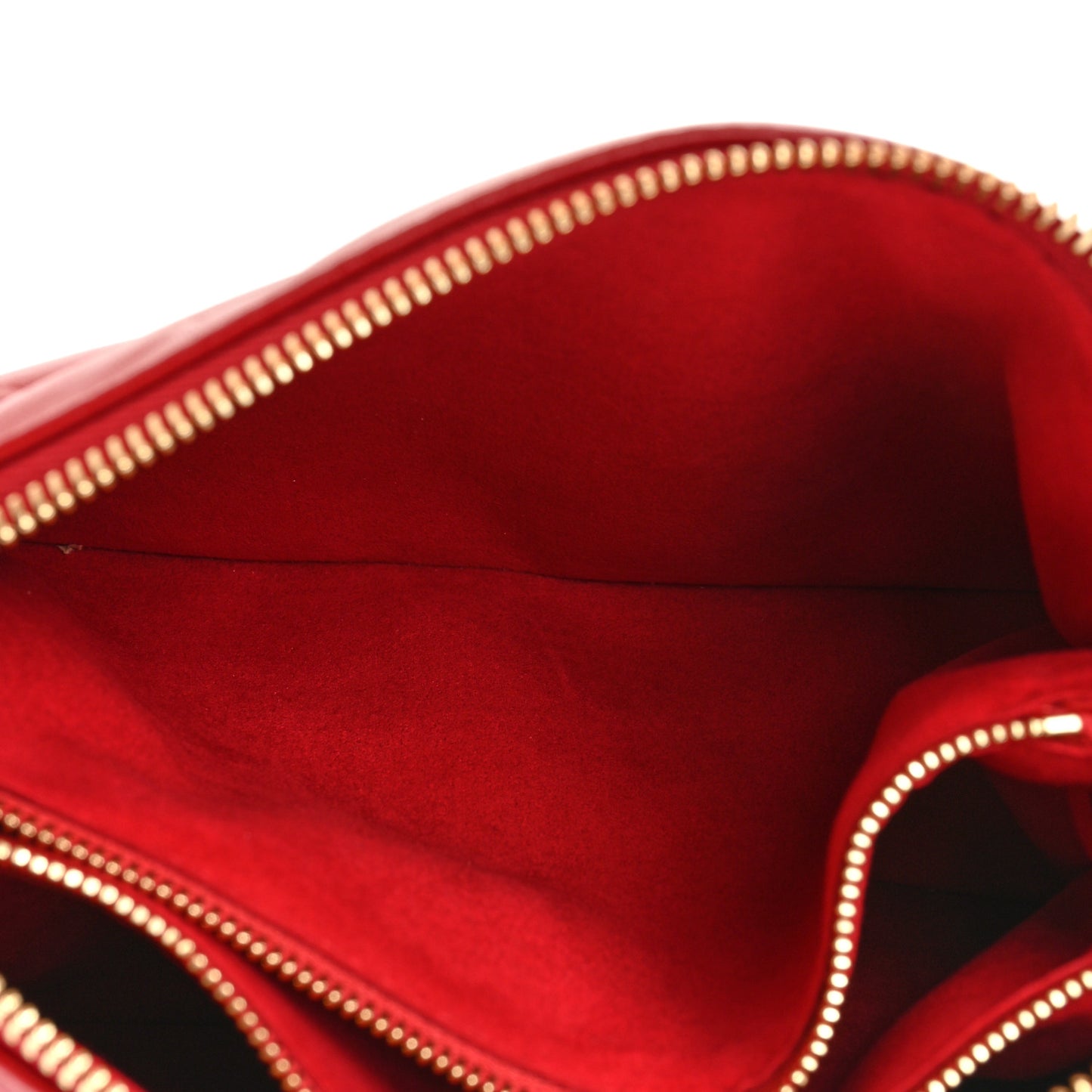 Mother of Pearl Lambskin Embossed Monogram Coussin BB Red Green