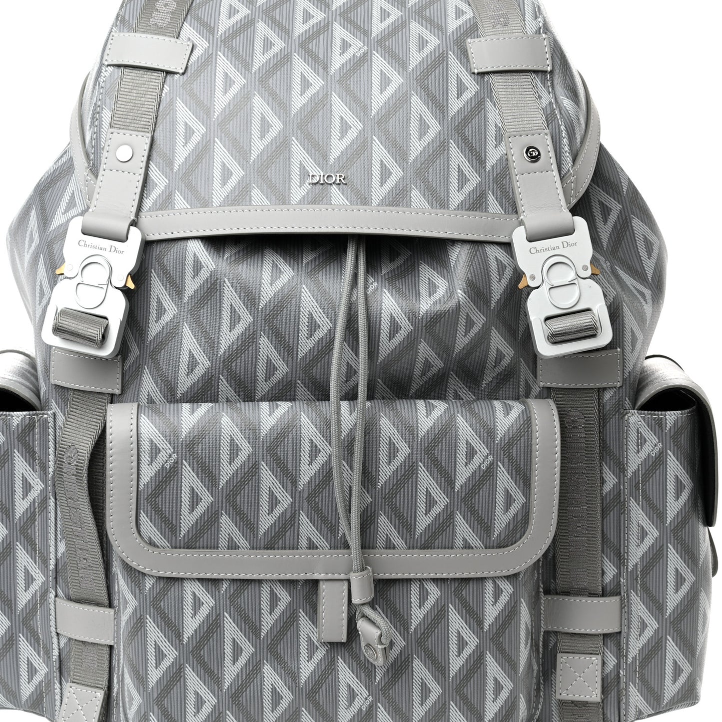 Coated Canvas CD Diamond Large Hit The Road Backpack Gray