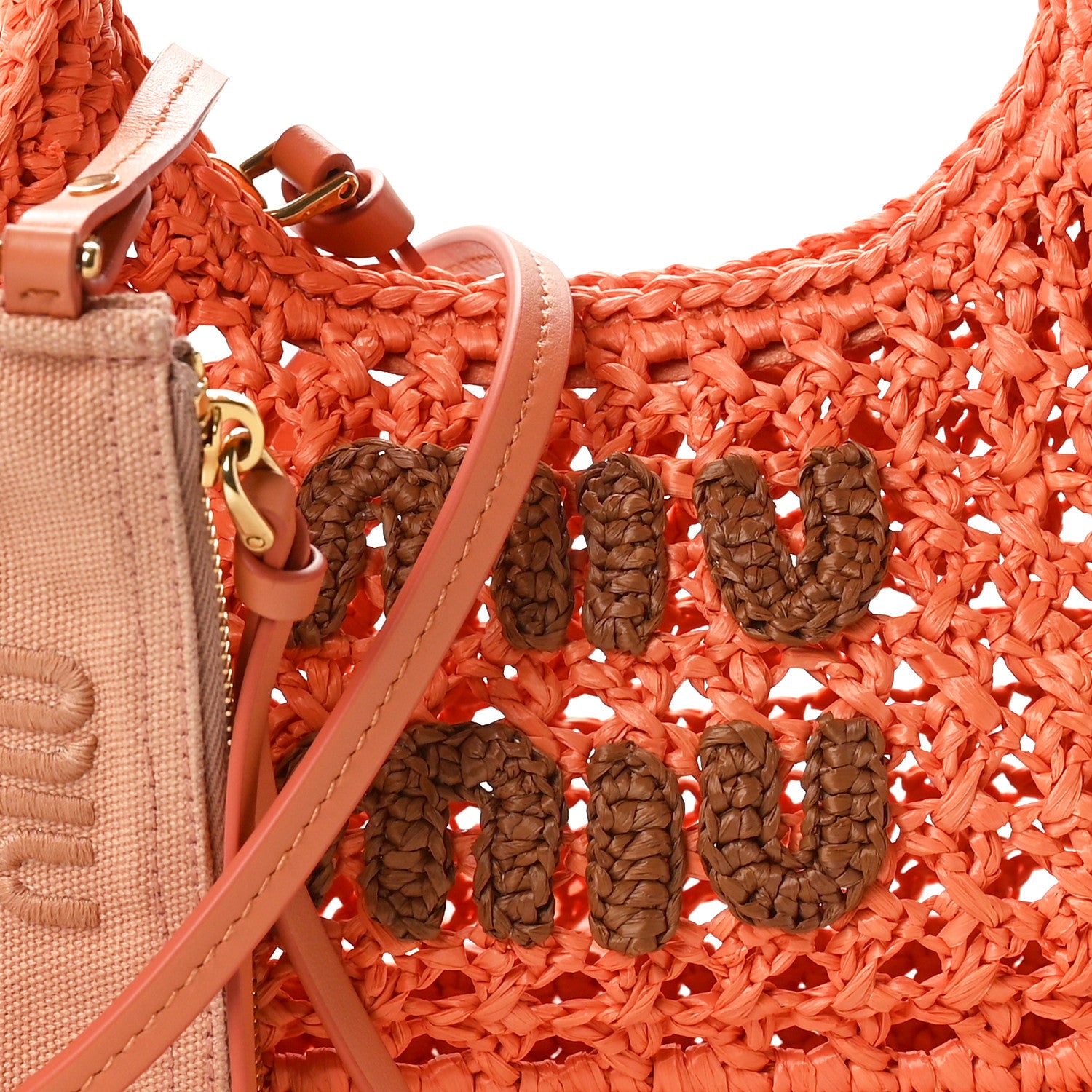 Miu Miu Fabric Crochet Wander Hobo Tulipano Cognac 7 of 9