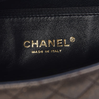 Chanel Iridescent Calfskin Quilted Crystal Mini Rectangular Flap Black Gold 6 of 11