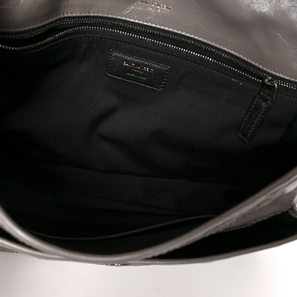 Saint Laurent Crinkled Calfskin Matelasse Monogram Large Niki Chain Satchel Fog 5 of 11