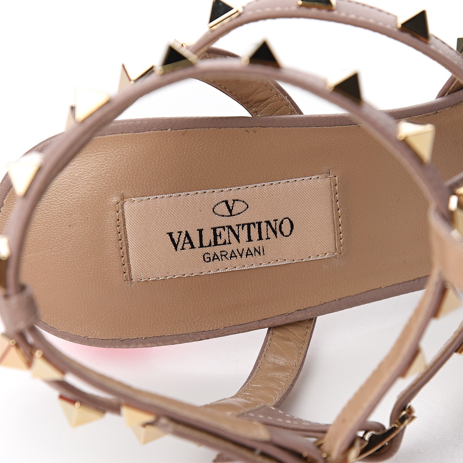 Valentino Garavani Patent Nappa Rockstud Ankle Strap 65mm Pumps 38.5 Peony Poudre 8 of 9