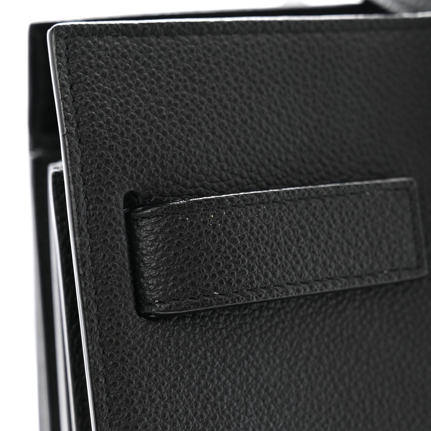 Grained Calfskin Small Sac De Jour Black