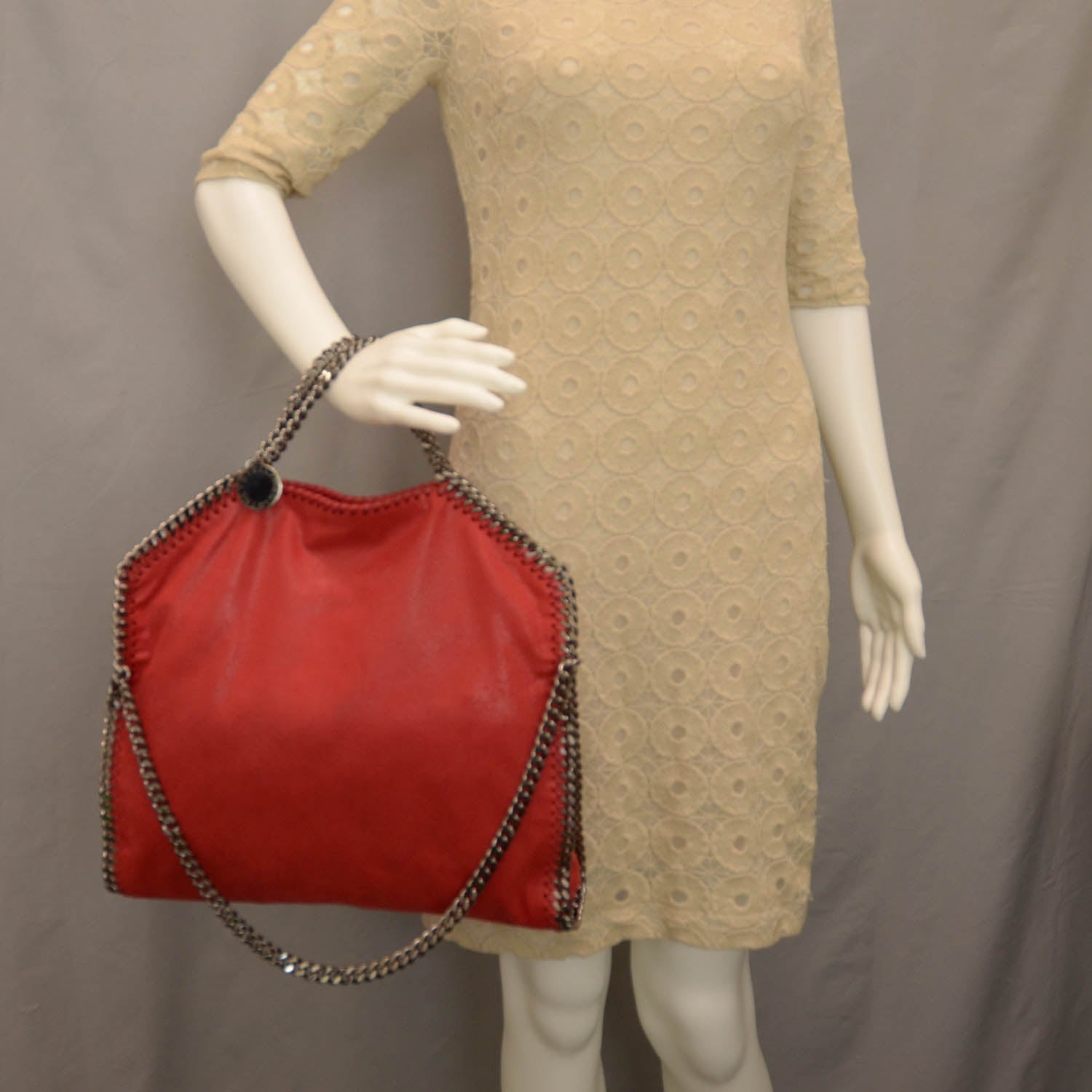 Stella McCartney Faux Leather Falabella Red 2 of 9