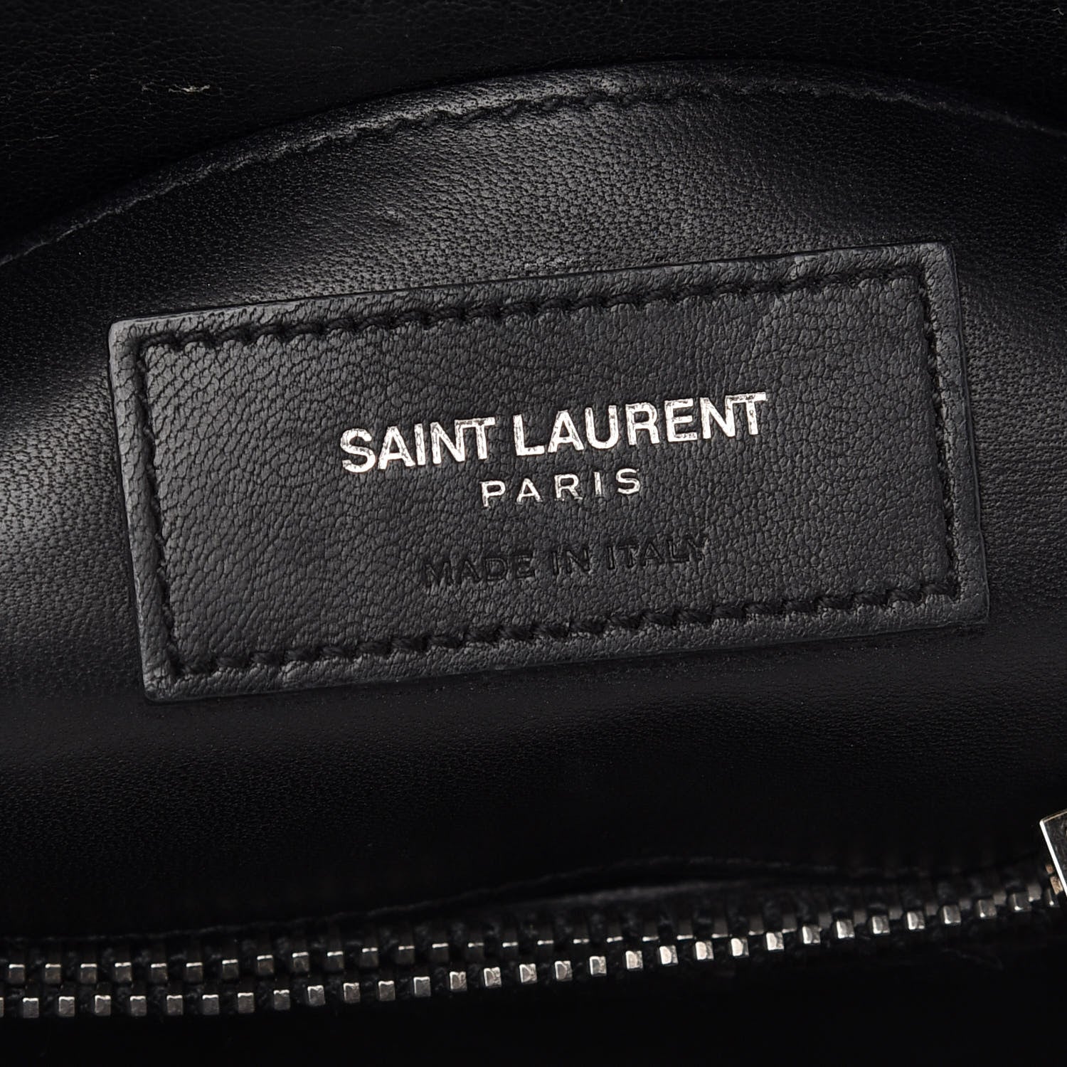 Saint Laurent Sheepskin Matelasse Chevron Monogram Medium College Bag Black 8 of 9