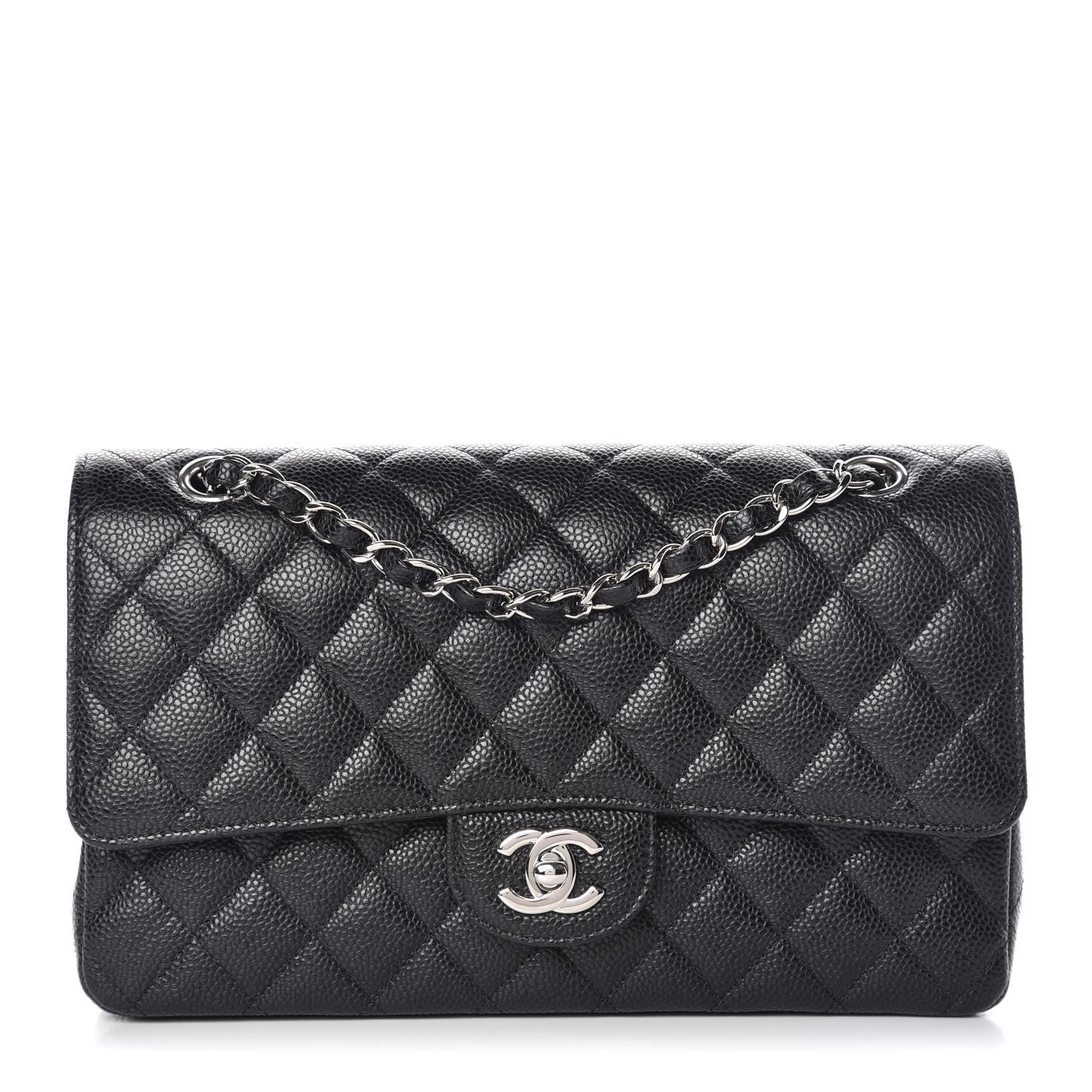 Chanel Caviar Quilted Medium Double Flap Black 1 of 10