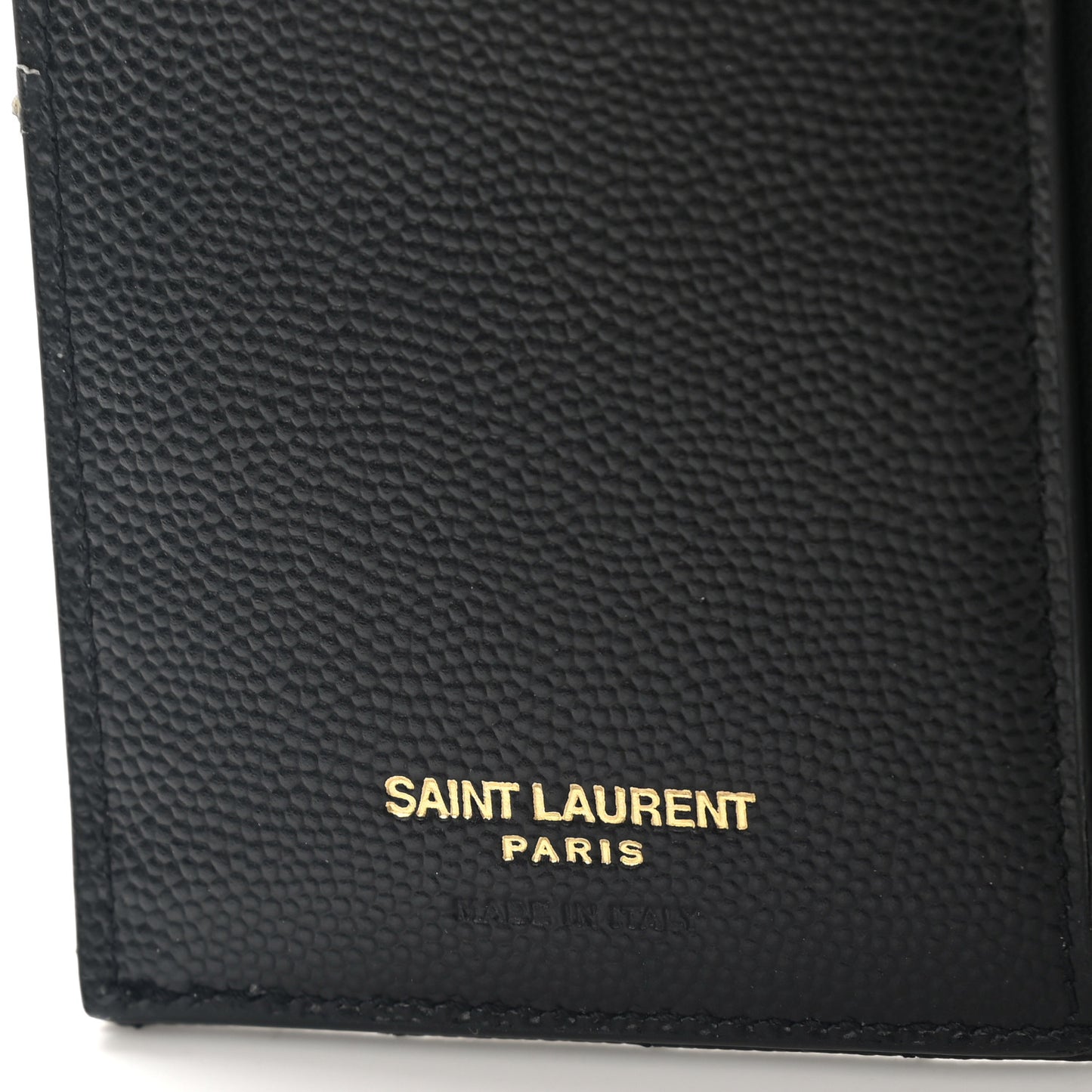 Grain De Poudre Matelasse Chevron Small Monogram Passport Case Black