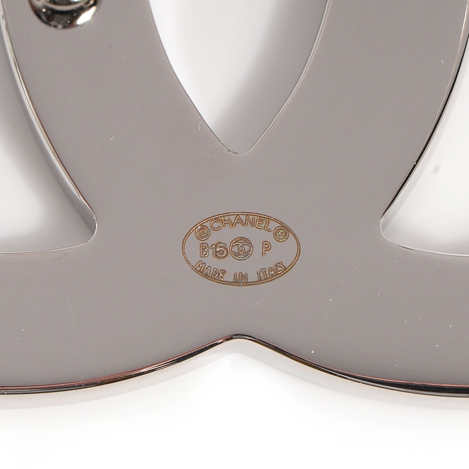 Chanel Reversible Leather CC Logo Belt 80 White Black 4 of 6