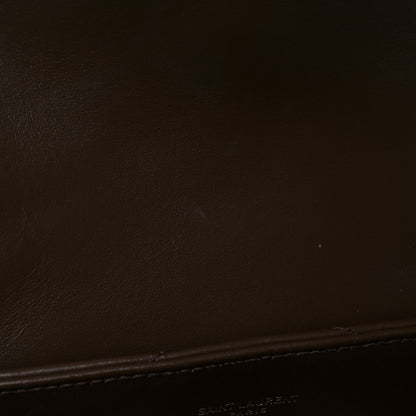 Saint Laurent Calfskin Y Quilted Monogram Medium Loulou Chain Satchel Soil Brown 12 of 13