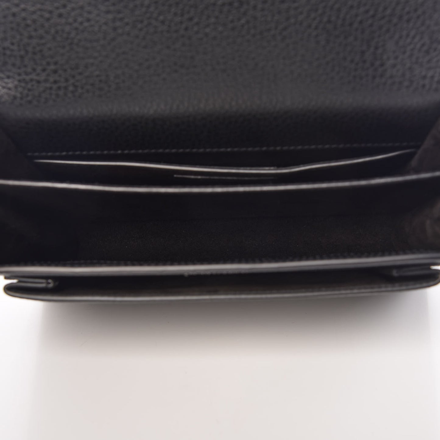 Grained Calfskin Medium Monogram Sunset Satchel Black