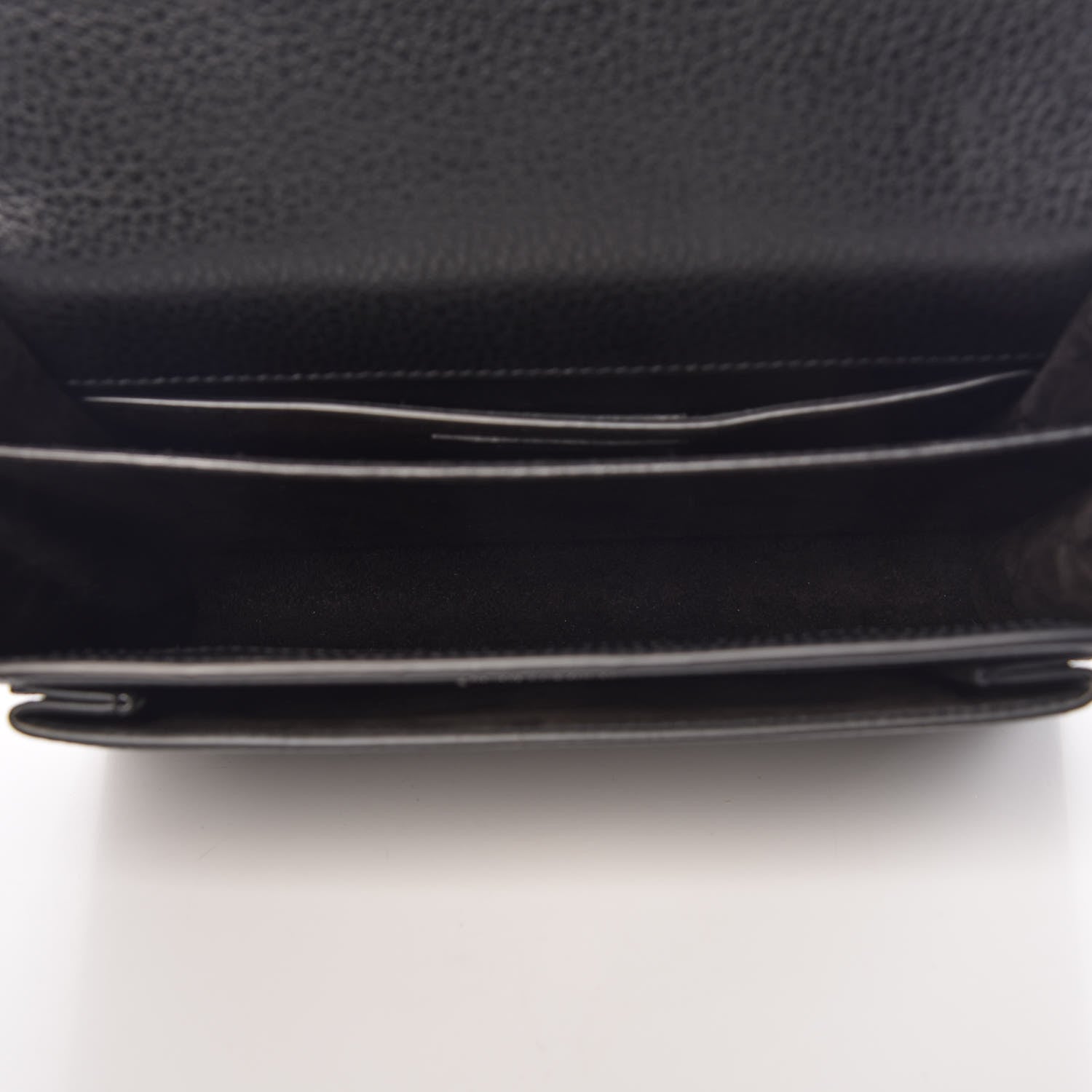 Saint Laurent Grained Calfskin Medium Monogram Sunset Satchel Black 7 of 9