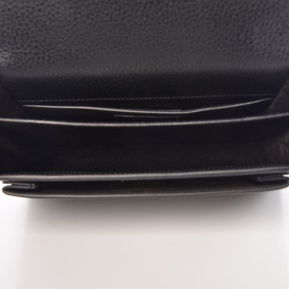 Saint Laurent Grained Calfskin Medium Monogram Sunset Satchel Black 7 of 9