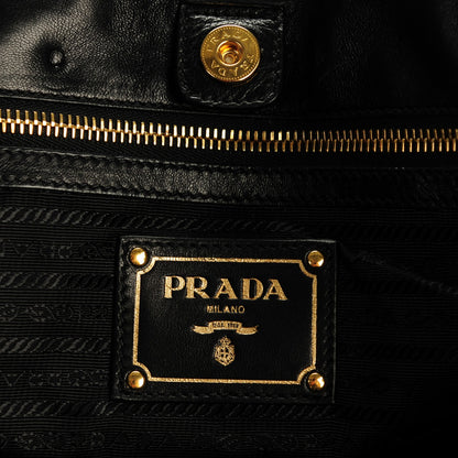 Prada Nappa Gaufre Top Handle Tote Black 6 of 7