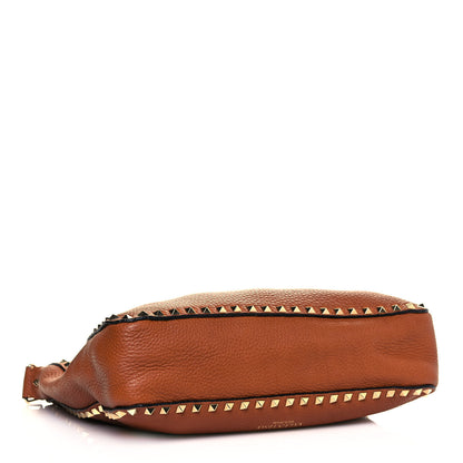 Valentino Garavani Pebbled Calfskin Large Rockstud Flip-Lock Messenger Bag Light Cuir 4 of 10
