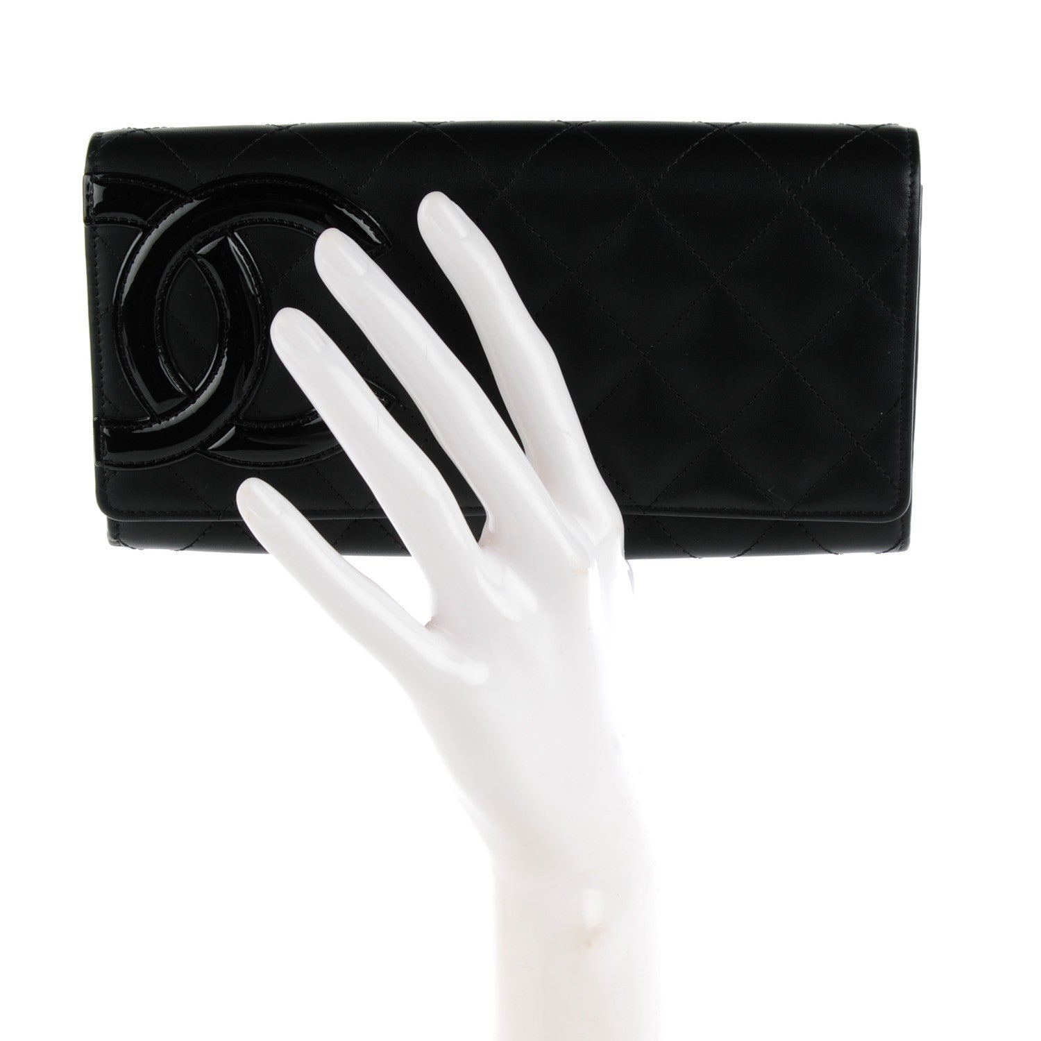Chanel Calfskin Quilted Cambon Flap Wallet Black 2 of 8
