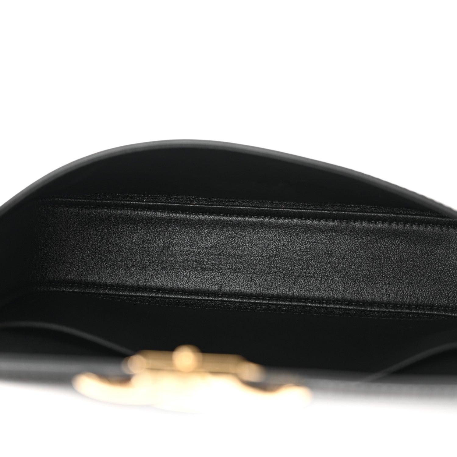 Celine Shiny Calfskin Triomphe Shoulder Bag Black 5 of 11