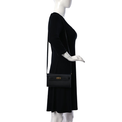 Hermes Epsom Kelly Wallet To Go Black 2 of 9