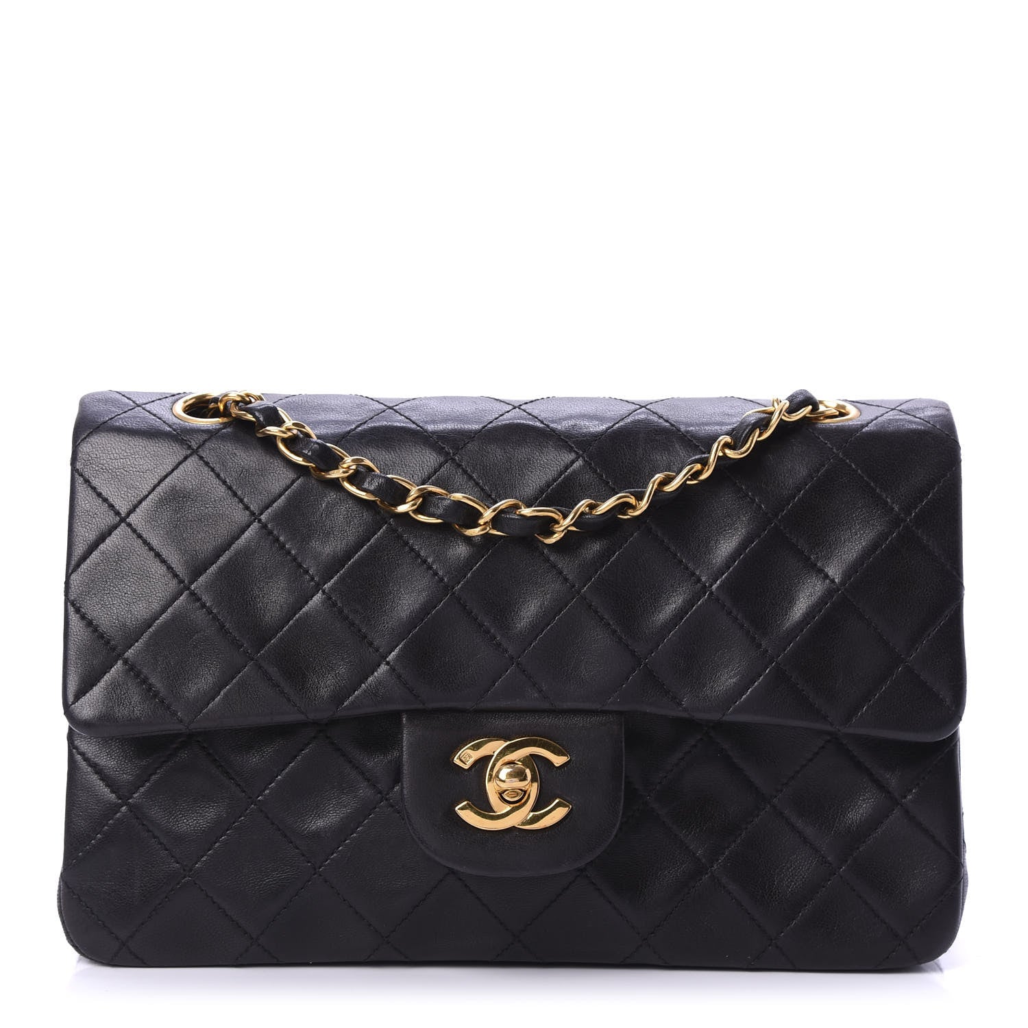 Chanel Lambskin Quilted Small Double Flap Black 1 of 12