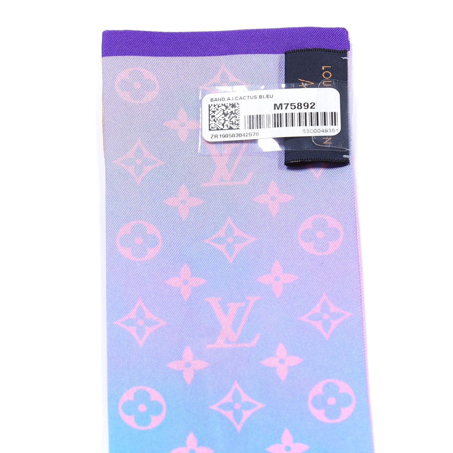 Silk Monogram Desperado Bandeau Blue