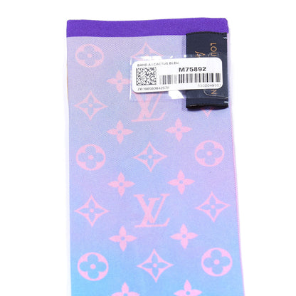 Louis Vuitton Silk Monogram Desperado Bandeau Blue 3 of 3
