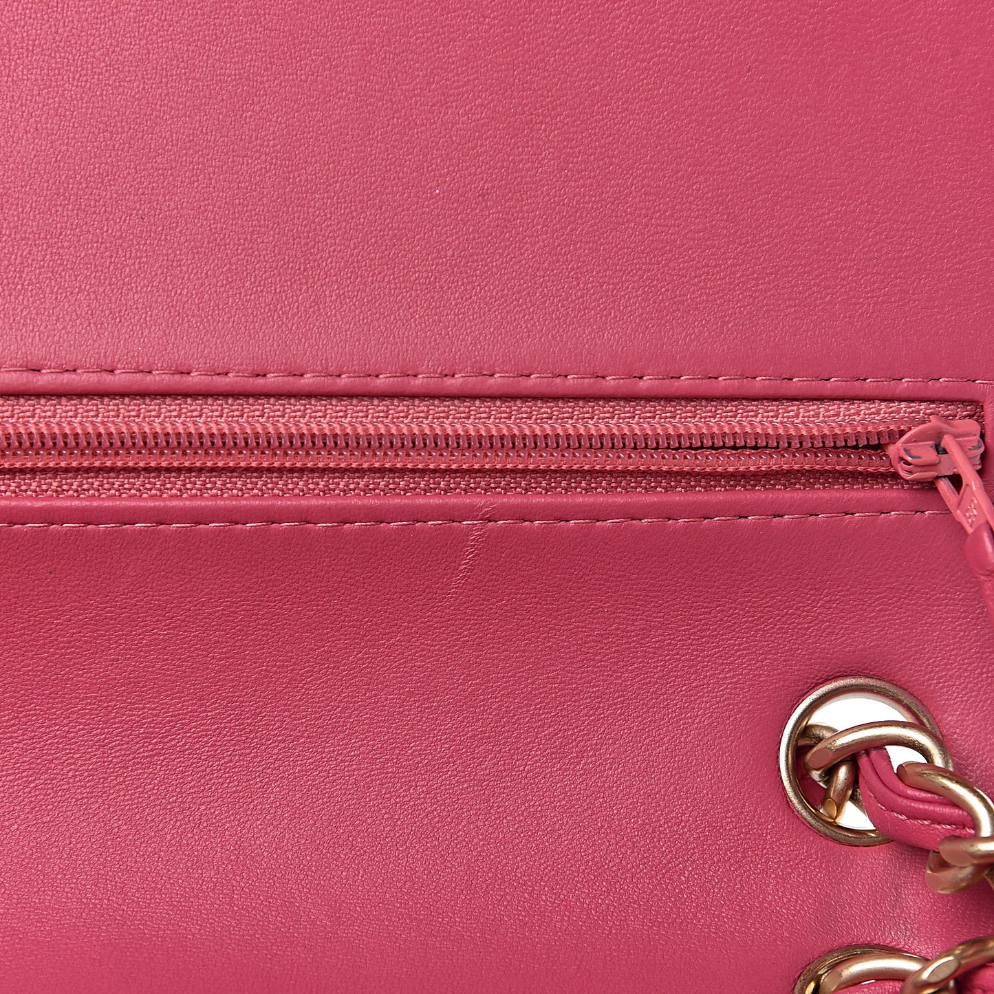 Lambskin Quilted Jumbo Double Flap Dark Pink