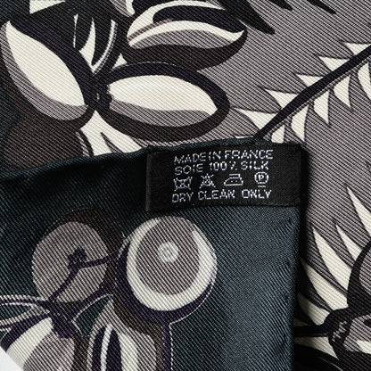Hermes Silk Mythiques Phoenix Scarf 90 Vert Anthracite Vanille Auberg 3 of 4