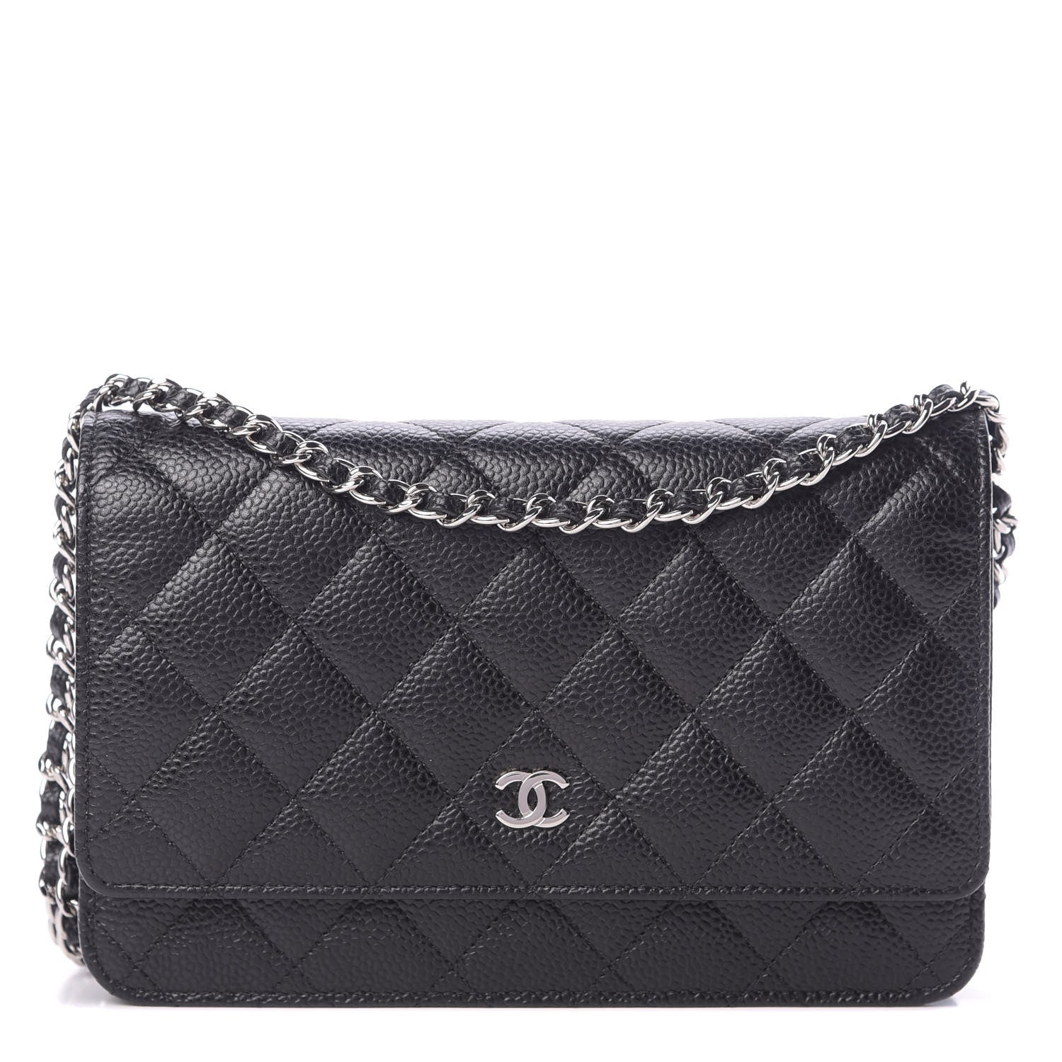 Chanel Caviar Quilted Wallet On Chain WOC Black 1 of 12