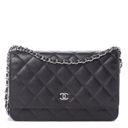 Chanel Caviar Quilted Wallet On Chain WOC Black 1 of 12