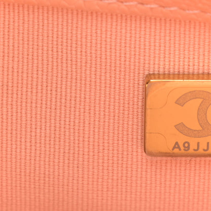 Chanel Caviar Chevron Quilted Medium Boy Flap Light Orange 7 of 11