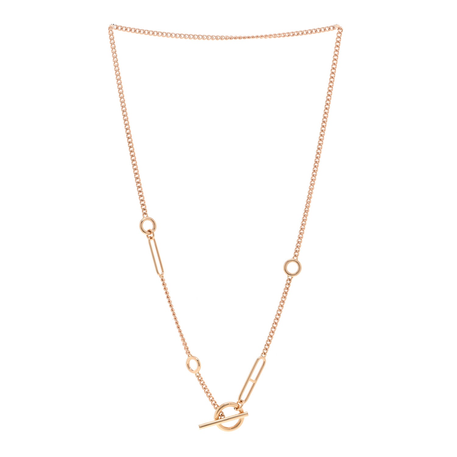 Hermes 18K Rose Gold Echappee Necklace ST 3 of 5