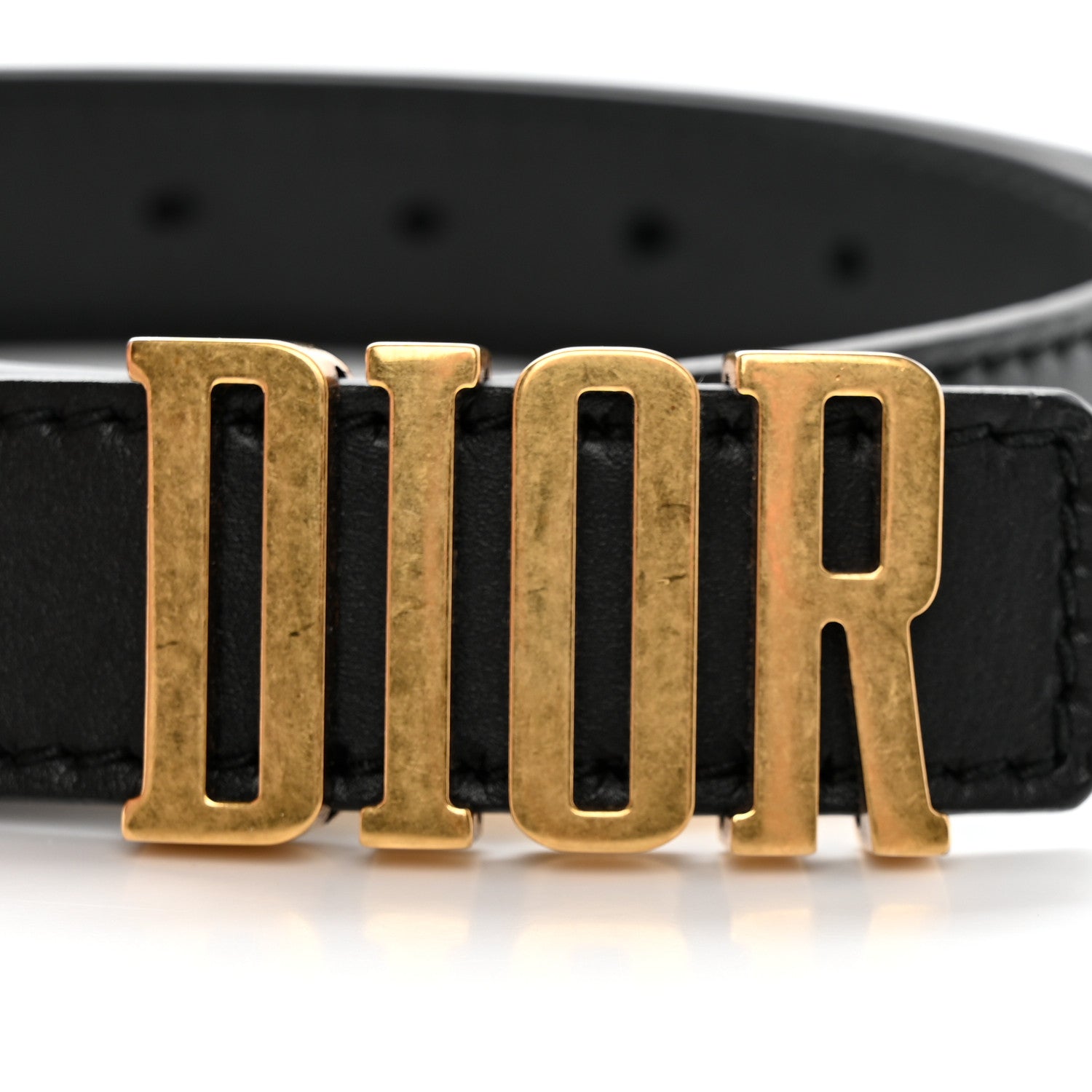 Christian Dior Calfskin D Fence Belt 75 30 Black 9 of 9