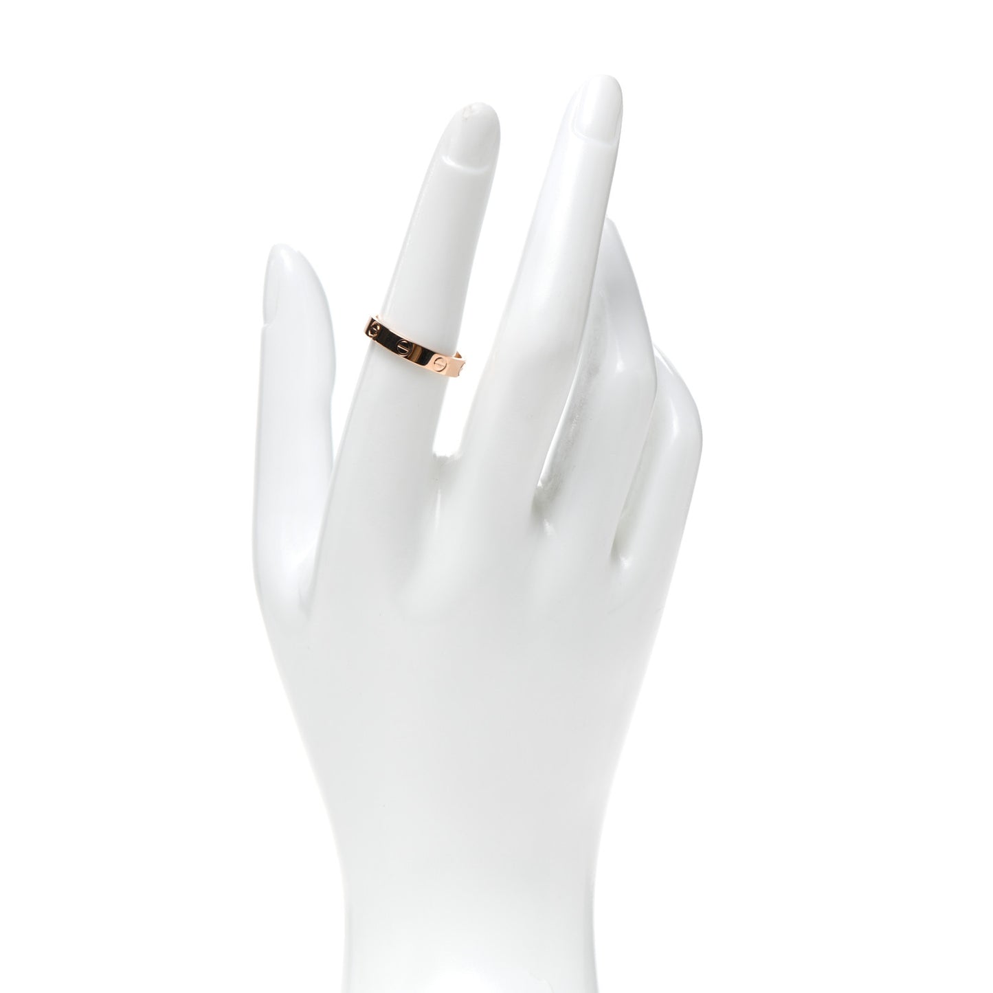 18K Pink Gold 3.5mm LOVE Wedding Band Ring 54 7