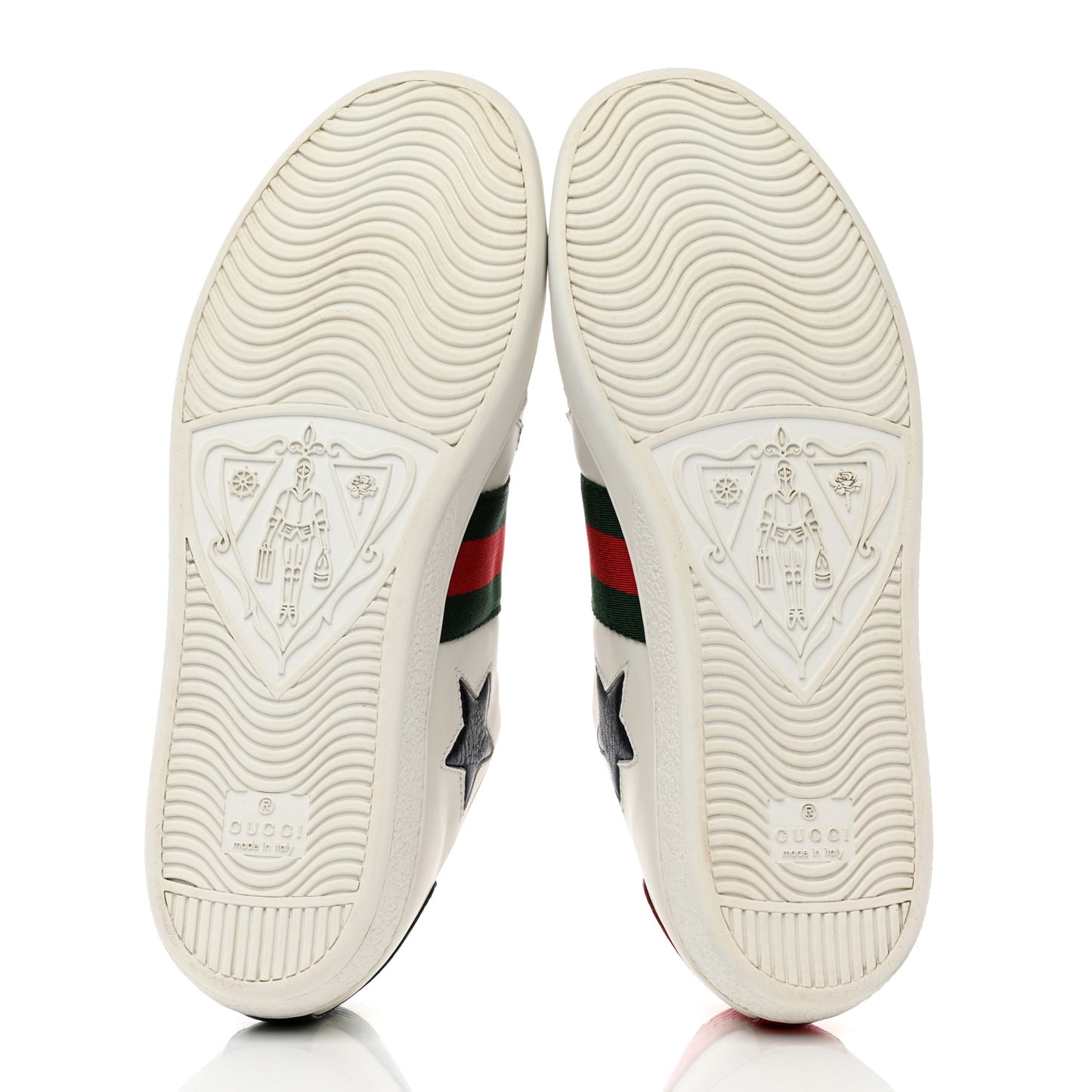 Calfskin Ayers Web Star Embroidered Womens Ace Sneakers 39 White Multi