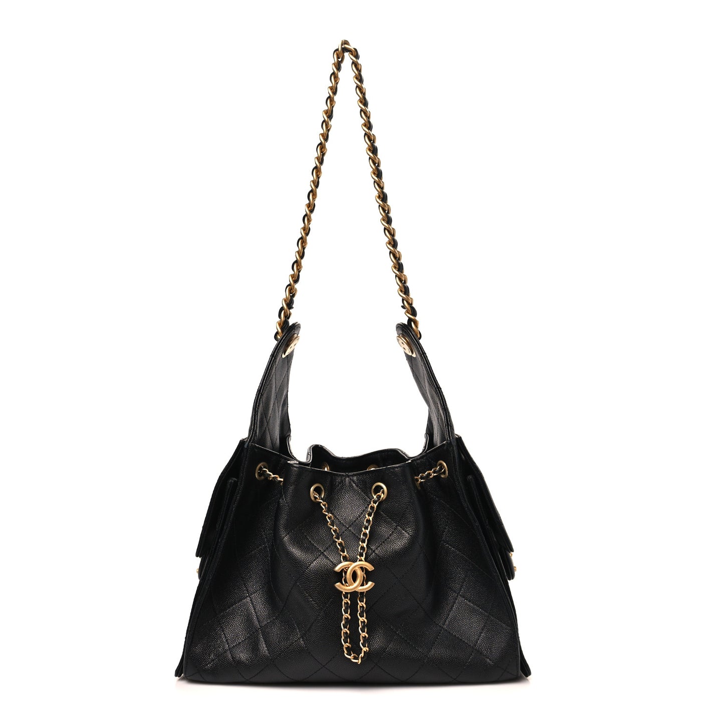 Caviar Quilted Small Chanel 25 Handbag Black