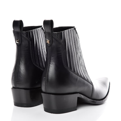 Valentino Garavani Calfskin Ranch 40mm Ankle Boots 37 Black 4 of 8