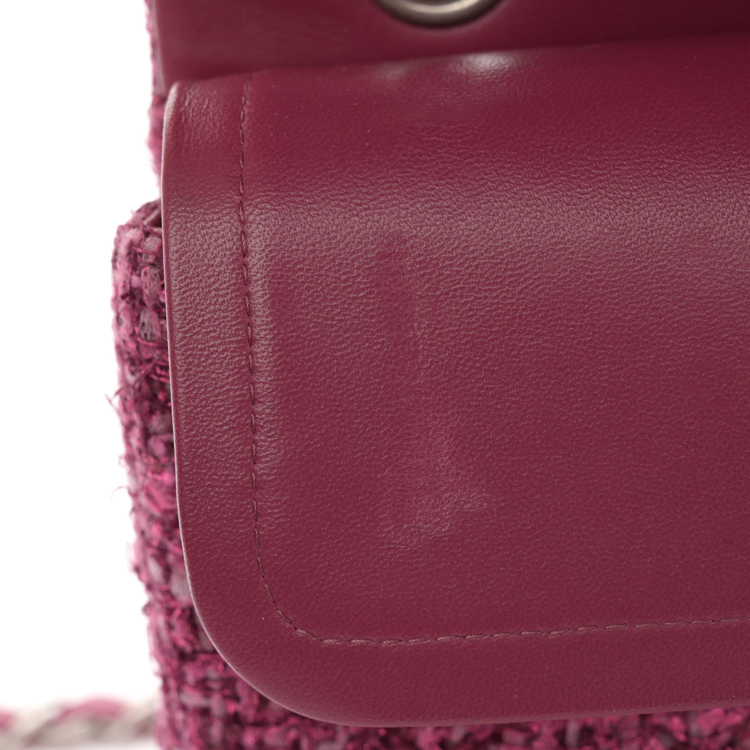 Chanel Metallic Tweed Quilted Medium Double Flap Pink 11 of 13